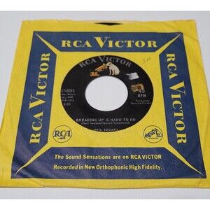 Neil Sedaka - Breaking Up Is Hard To Do / As Long As I Live - RCA Victor 45 RPM
